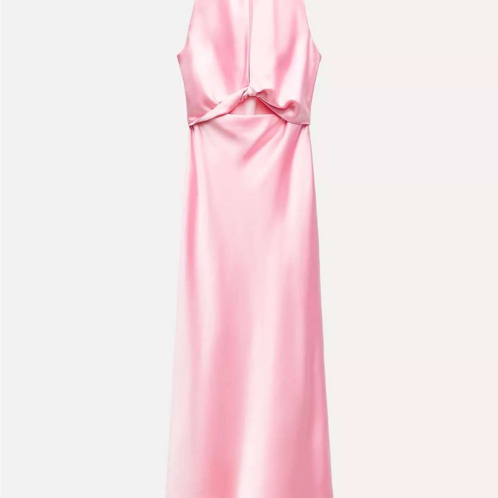 Zara Pink Satin Gown